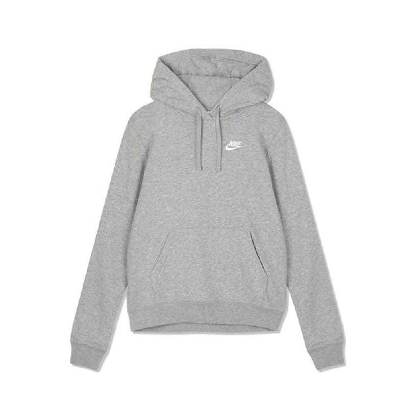 W NSW Club Fleece Pullover Hoodie 'Dark Grey Heather/White' Hoodie with Rolled Sleeves Casual Relaxed