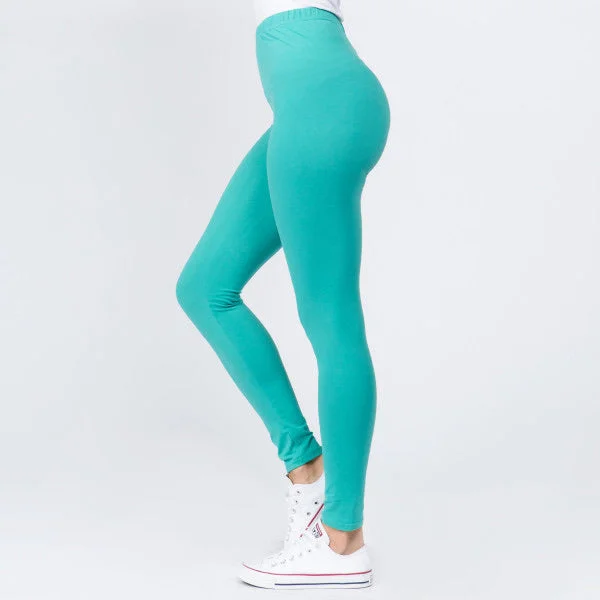 OS turquoise full length leggings Stylish Colorful Activewear Leggings