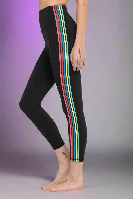 Spiritual Gangster Ada Stripe Leggings Comfortable Capri-Length Leggings