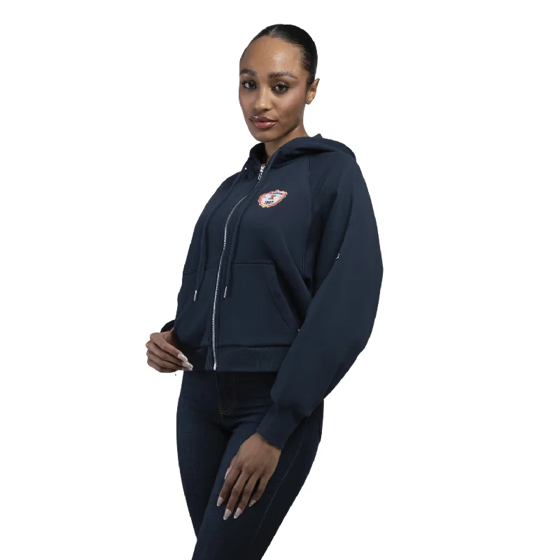 Illinois Fighting Illini Hype & Vice Raglan Full Zip Hoodie Hoodie with Patch Decorative Personalized