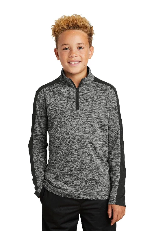 Sport-Tek Youth PosiCharge Electric Heather Colorblock 1/4-Zip Pullover. YST397 Elbow Length Sleeve Sport-Tek Youth PosiCharge Electric Heather Colorblock 1/4-Zip Pullover. YST397 Elbow Length Sleeve