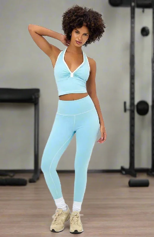 Frankies Bikinis Active Lively High Waist Leggings Trendy Side-Pocket Leggings