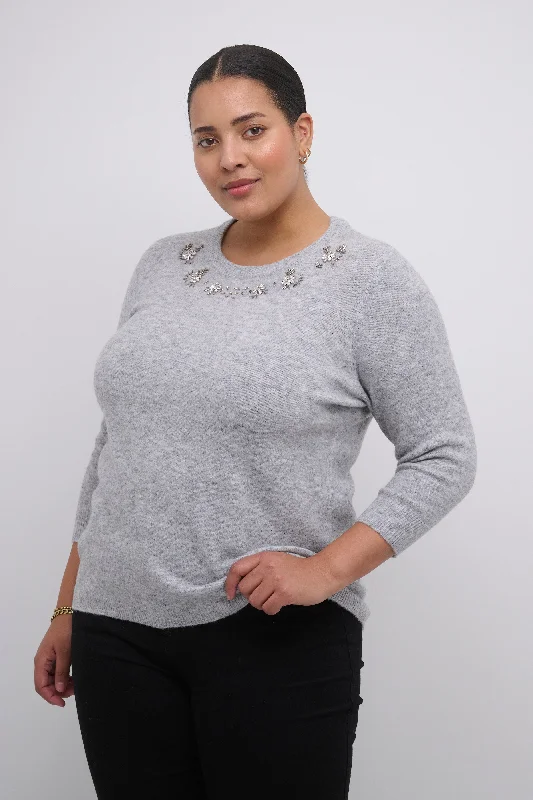 Pullover mit Perlenbesatz Hooded Pullover Sweater