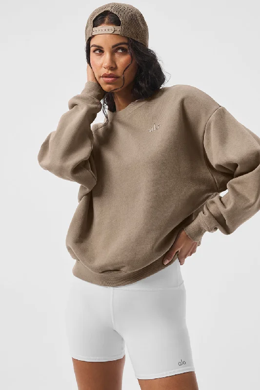 Accolade Crew Neck Pullover - Gravel Kimono Neck Pullover