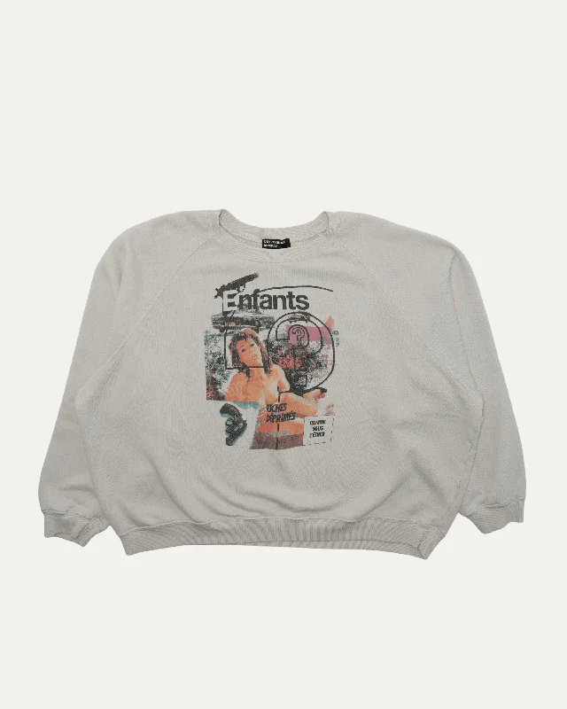 Thrilling Raglan Sweatshirt Hoodie with Hem Detail Decorative Unique