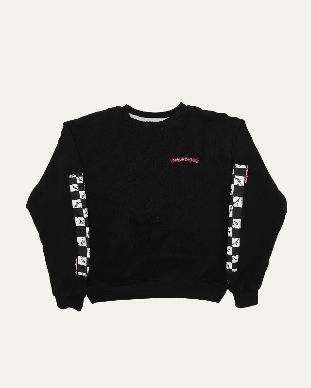 Matty Boy Pretense the Pretend Thermal Lined Crewneck Sweatshirt Hoodie with Half-Zip Sporty Casual