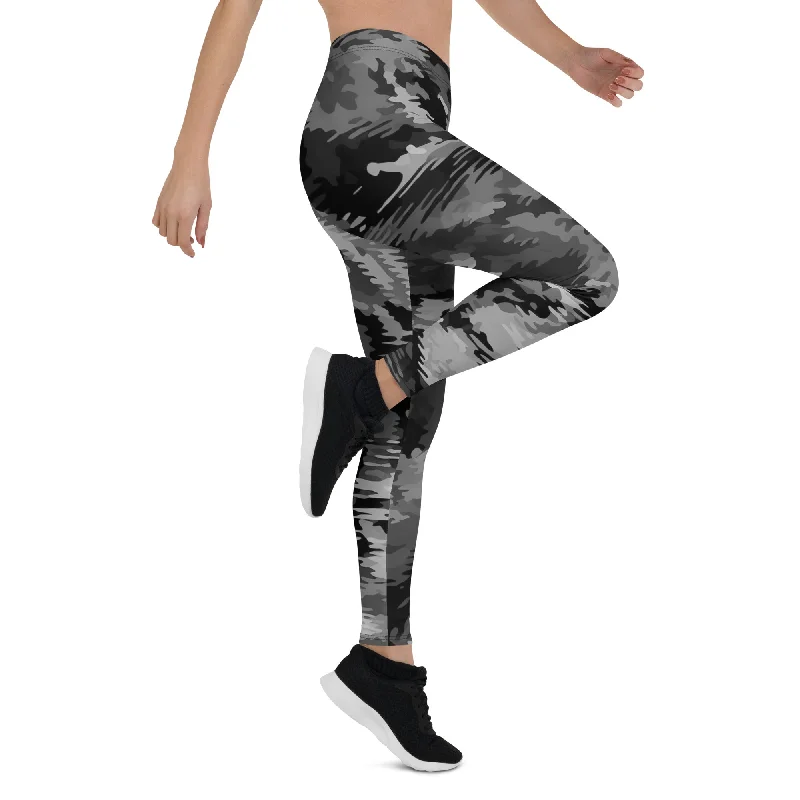 Digital Night Ops Tiger Stripe Camo Leggings Trendy Mesh Leggings