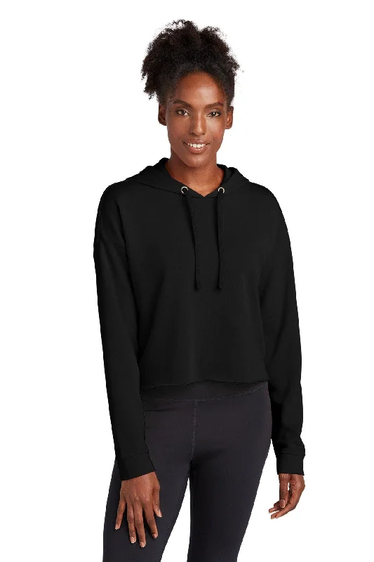 Sport-Tek  Ladies PosiCharge  Tri-Blend Wicking Fleece Crop Hooded Pullover LST298 Tapered Sleeve Pullover