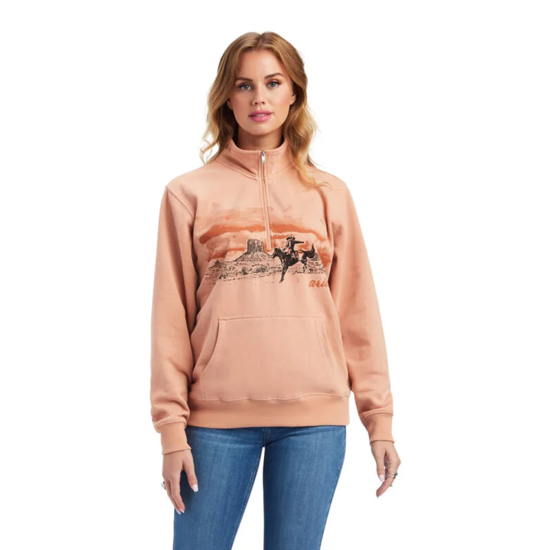 Ariat® Ladies R.E.A.L.™ Pink Western Graphic Pullover 10041812 Turtleneck Warm Pullover Ariat® Ladies R.E.A.L.™ Pink Western Graphic Pullover 10041812 Turtleneck Warm Pullover
