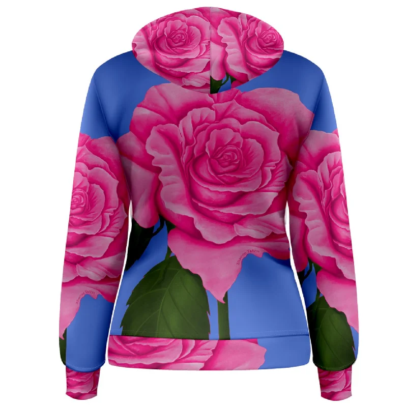 Roses Collections Women's Pullover Hoodie Textured Knit Design