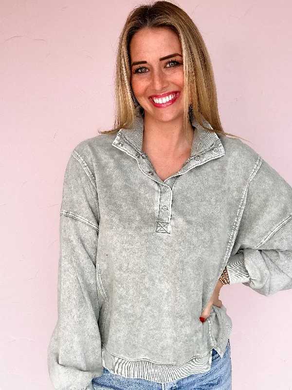 Mossy Grove Pullover Polo Neck Sweater