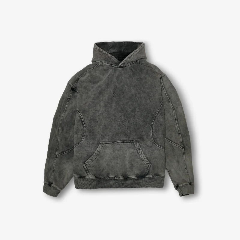 Superkicks | SIGNATURE FADE HOODIE { GREY OMBRE Hoodie with Monochrome Minimalist Simple