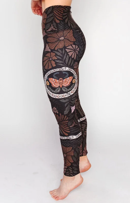 Ouroboros Printed Yoga Leggings Comfortable Capri-Length Leggings