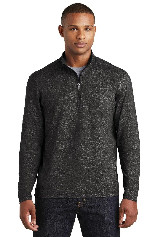 Sport-Tek Sport-Wick Stretch Reflective Heather 1/2-Zip Pullover. ST855 Over Sleeve Pullover Sport-Tek Sport-Wick Stretch Reflective Heather 1/2-Zip Pullover. ST855 Over Sleeve Pullover