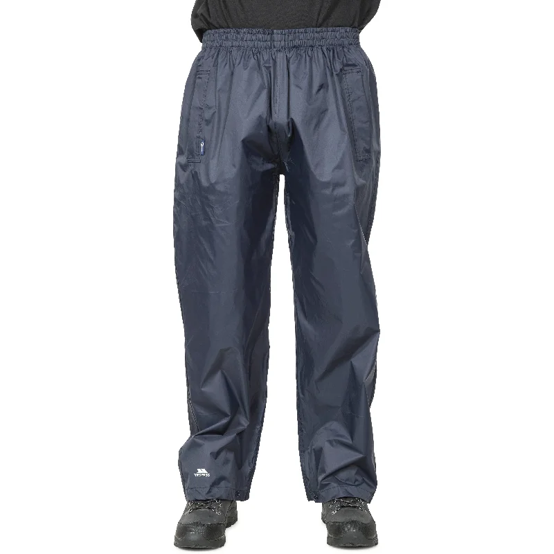 Qikpac Adults Unisex Pack Away Waterproof Trousers in Navy Trousers Hiking Durable
