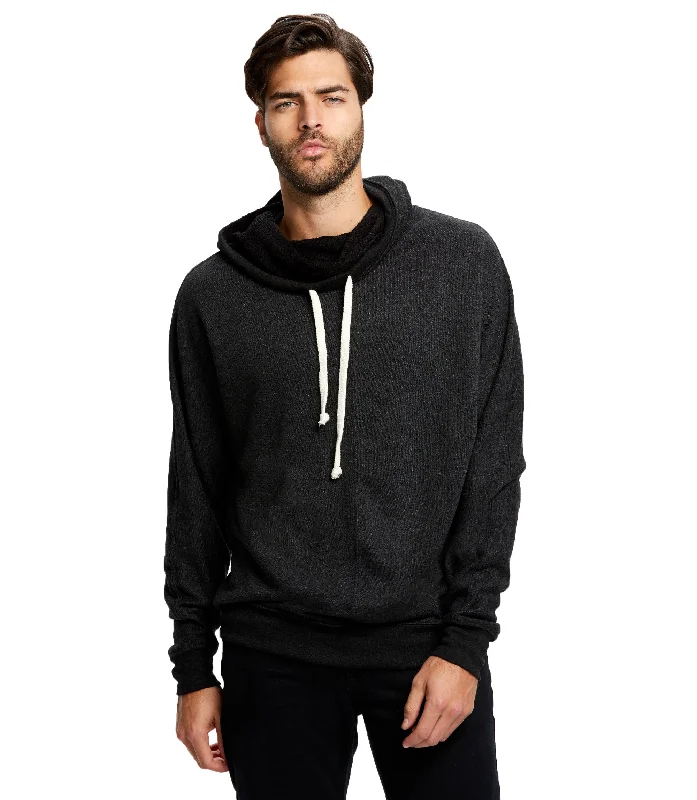 Unisex French Terry Snorkel Pullover Sweatshirt One Shoulder Top