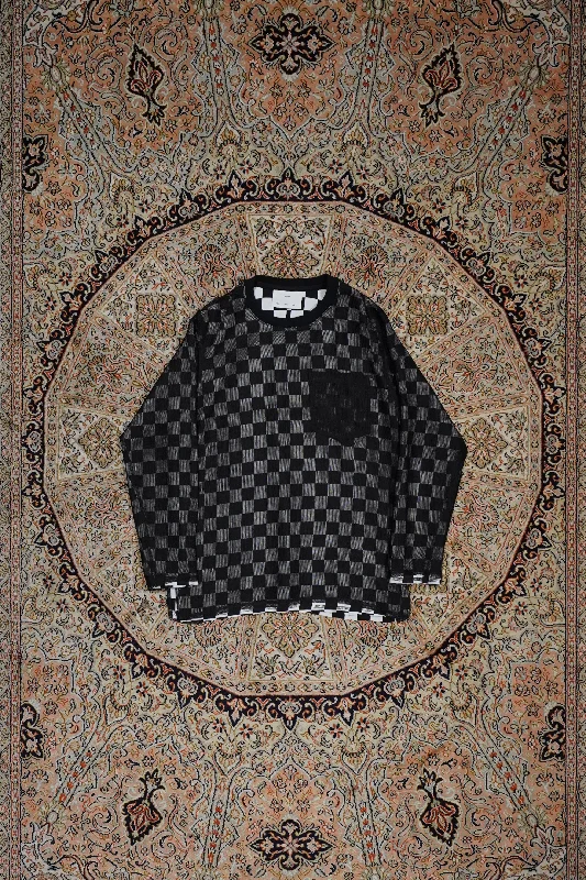 Song for the Mute RAW CREW NECK PULLOVER Puff Sleeve Stylish