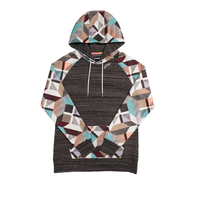Hooey® Ladies "Summit" Brown Space Dye Hooded Pullover HH1198BR Short Sleeve Top