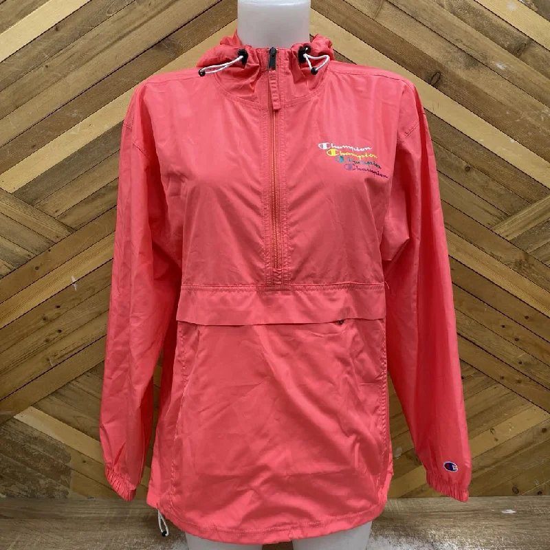 Champion - Women's Pullover Windbreaker Jacket: Pink -women-SM Bateau Neck Pullover