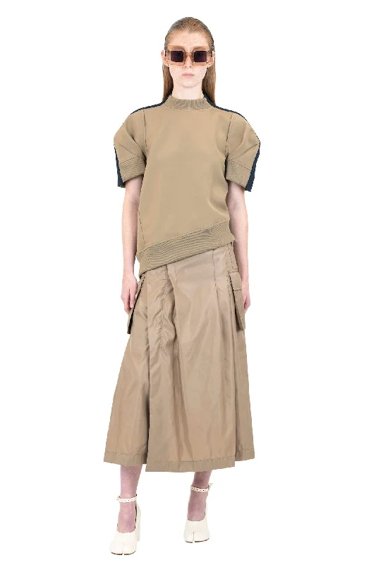 Sacai Technical Jersey Pullover Tight Sleeve Top