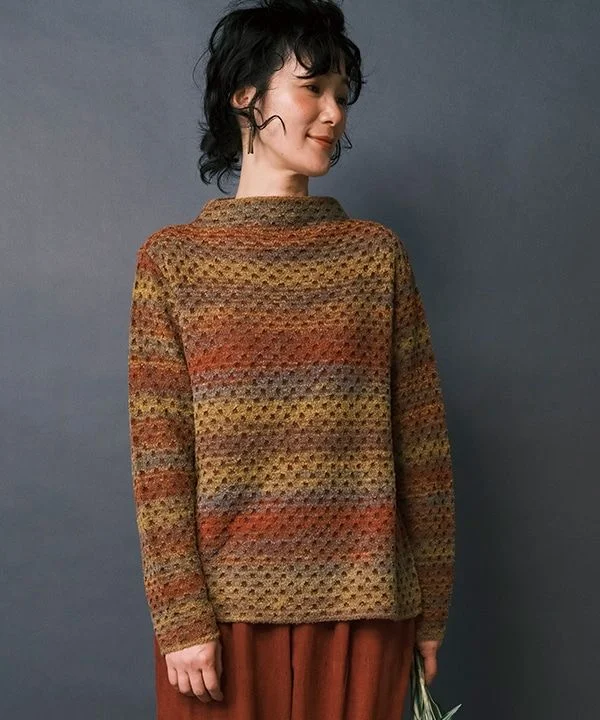 Dot dot grazing jacquard knit pullover 24W457 Leg Sleeve Comfort