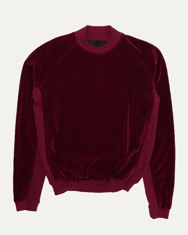 Velour Sweatshirt Hoodie with Monochrome Minimalist Simple