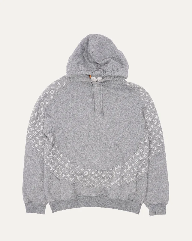 Circle Cut Monogram Hoodie Hoodie with Pocket Utility Practical