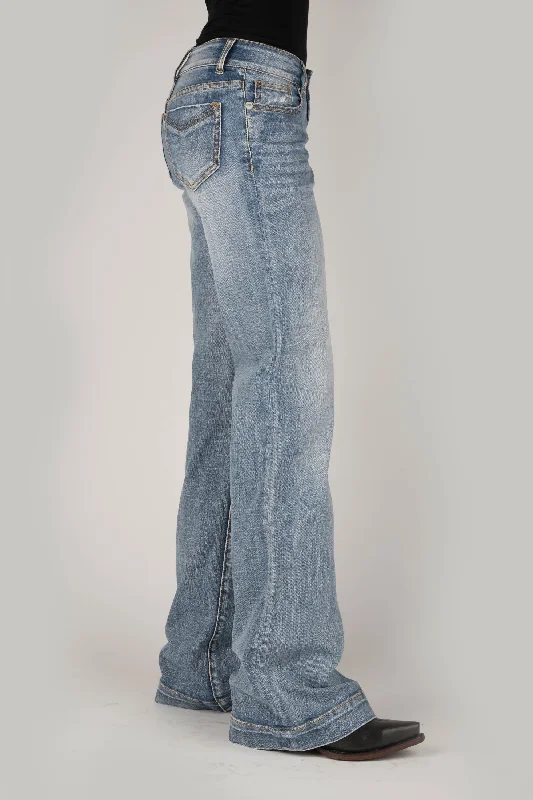 Women's Stetson Light Wash Low Rise Western Trouser Jeans Trousers stylish modern