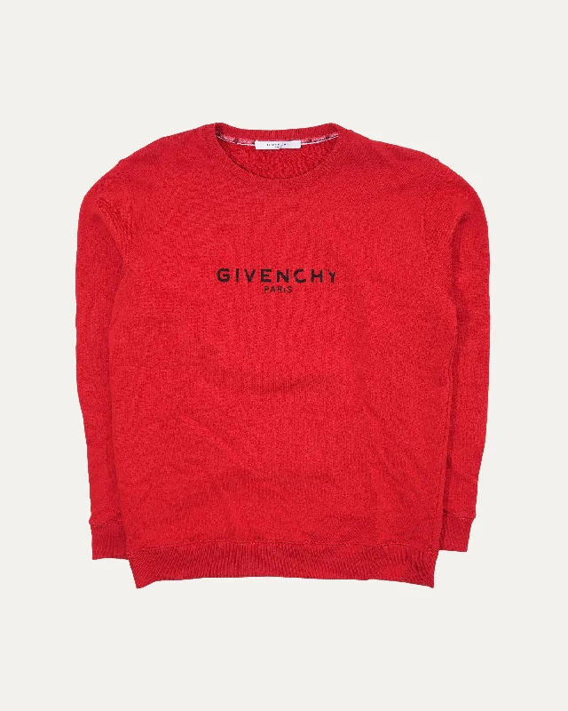 Logo Crewneck Sweatshirt Hoodie with Magnetic Closure Innovative Modern