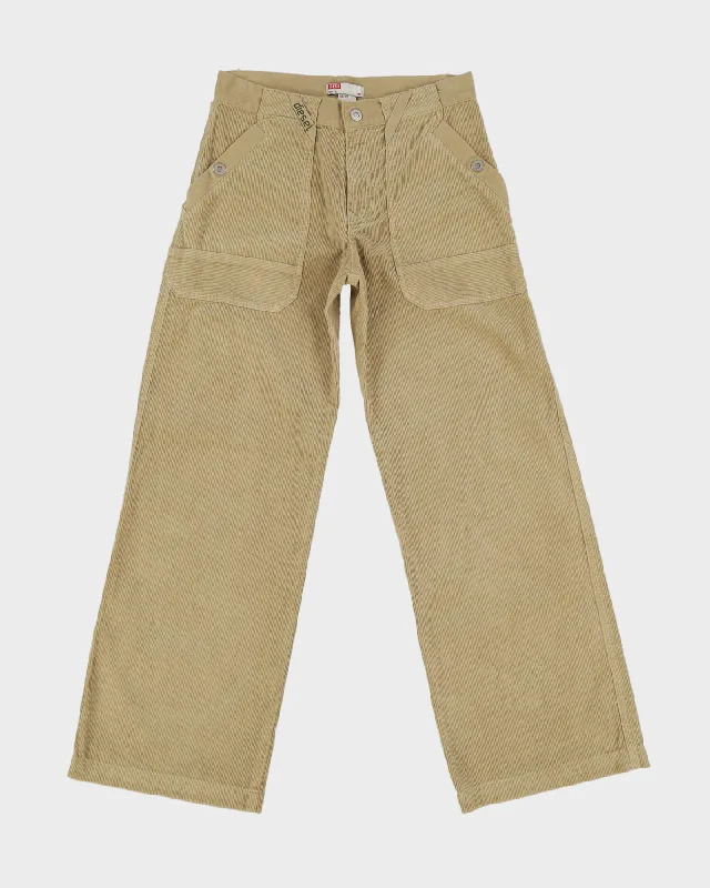 Diesel Beige Cord Trousers - W28 L29 Trousers Capri Summer