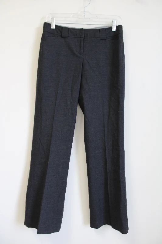 Express Gray Wool Trousers | 3/4 Trousers Yoga Stretchy