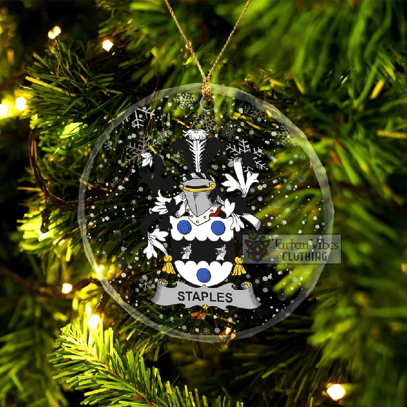 Staples Irish Clan Christmas Glass Ornament with Coat of Arms Bodycon Sheath Shift