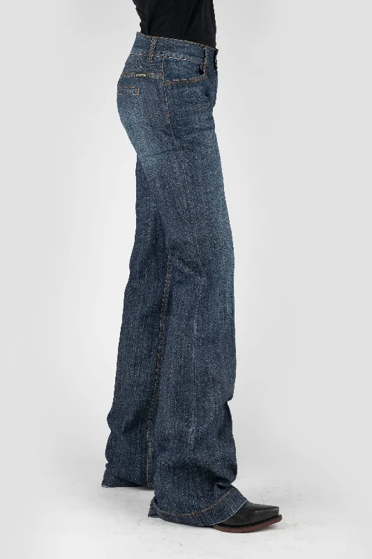 Women's Stetson Mid Rise Moderate Fit Western Trouser Jeans Trousers chic elegant