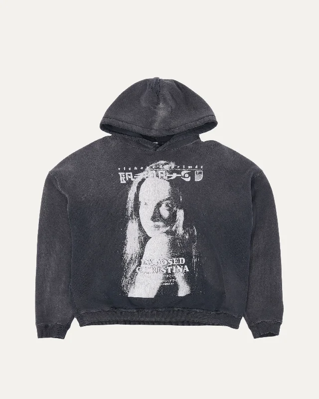 Exposed Christina Sun Faded Hoodie Hoodie with Ribbed Cuffs Snug Fit Comfort