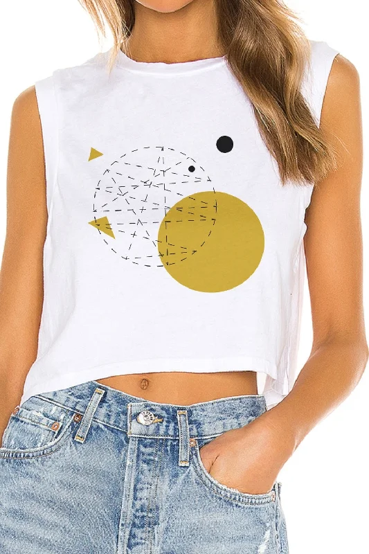 Way2 White Crop Top Welt Pockets Slit Pockets Flap Pockets