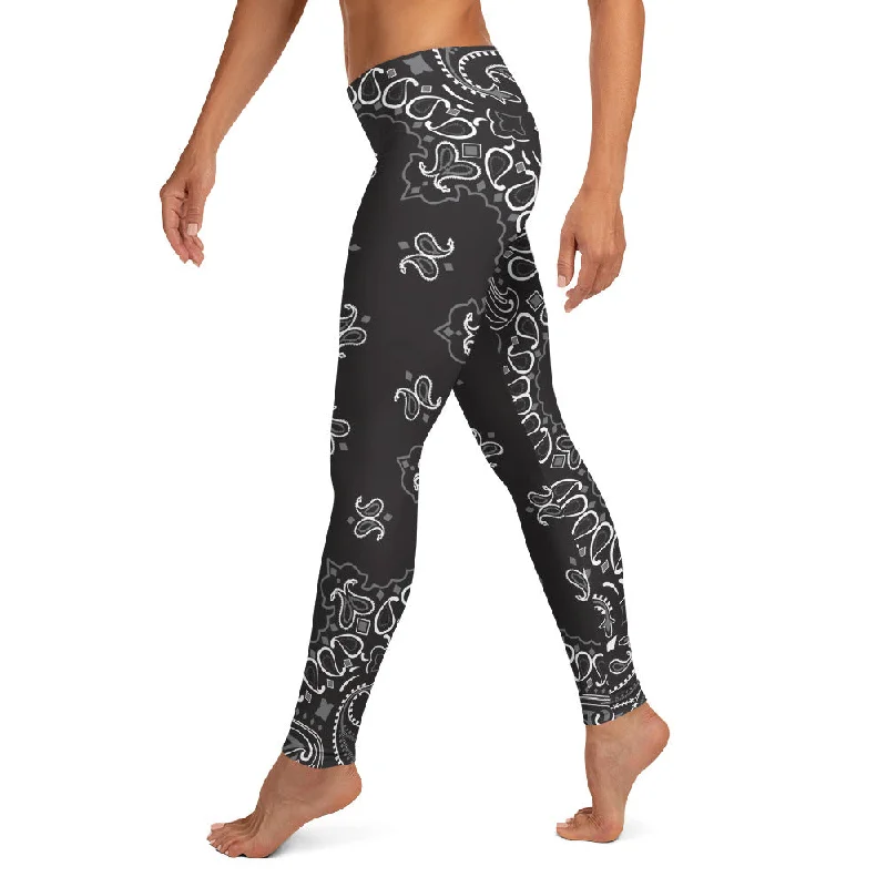 Black Bandana Leggings Stylish Sweatproof Leggings