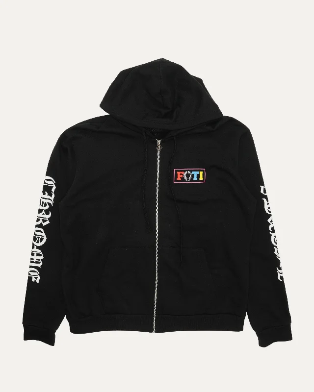 Foti Multicolor Zip Up Hoodie Hoodie with Drawstring Waist Adjustable Fitted
