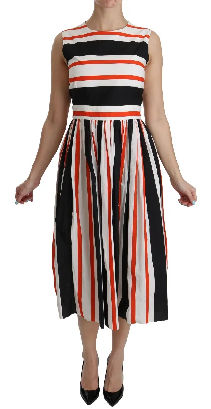 A-Line Pleated Midi Fashion Dress Fashionable A-Line Midi Dress