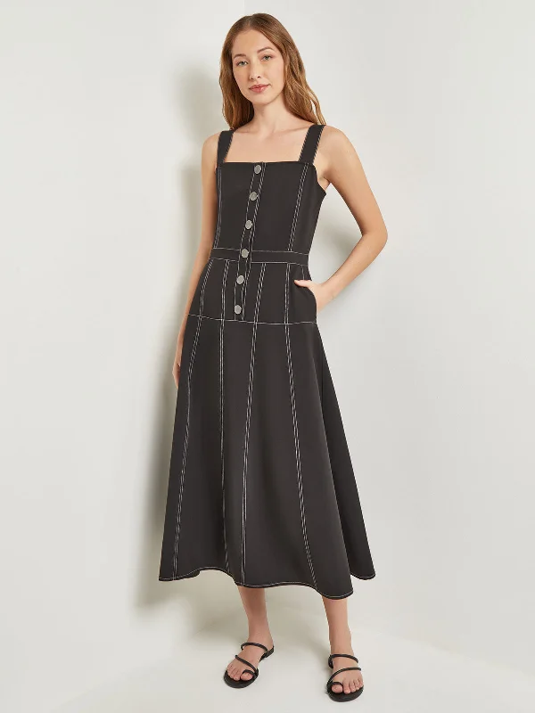 Midi Fit & Flare Dress Comfortable Fit-and-Flare Midi Dress