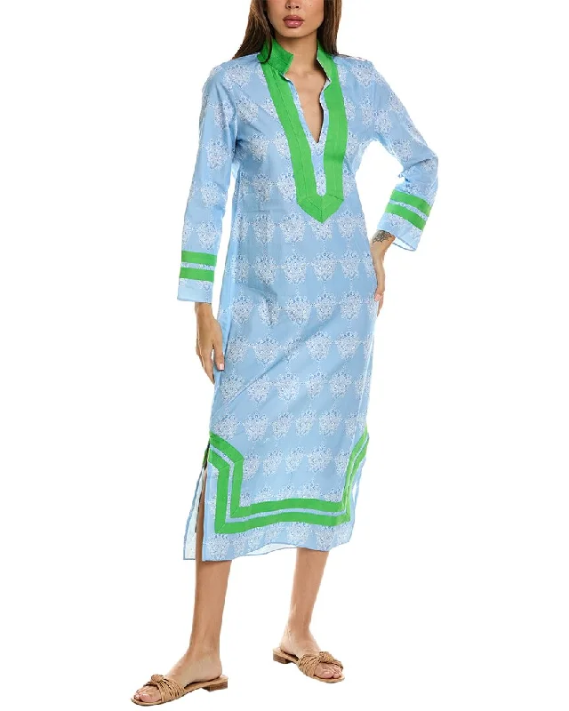 Sail to Sable Midi Tunic Dress Fashionable Floral Embroidery Midi Dress