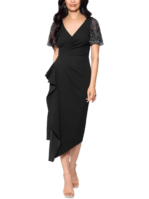 Womens Formal Midi Sheath Dress Stylish Halter Neck Midi Dress