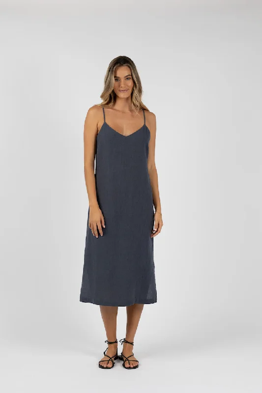 Amalia Dress by Humidity Chic Off-Shoulder Midi Dress