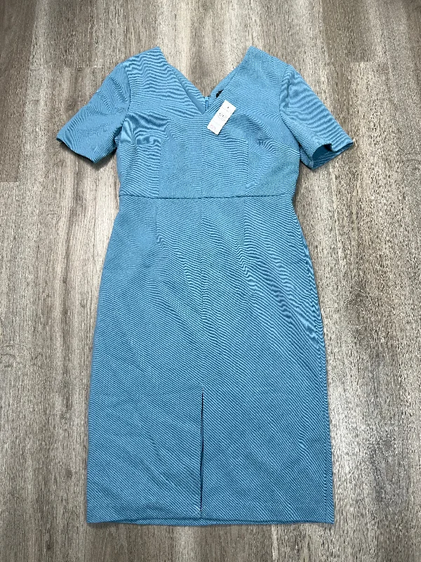 Dress Casual Midi By Ann Taylor In Blue, Size: S Elegant Velvet Midi Dress