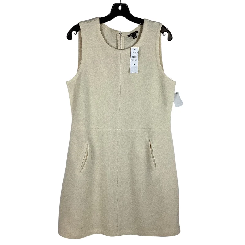 Dress Casual Midi By Ann Taylor In Cream, Size: M Trendy Shift Midi Dress