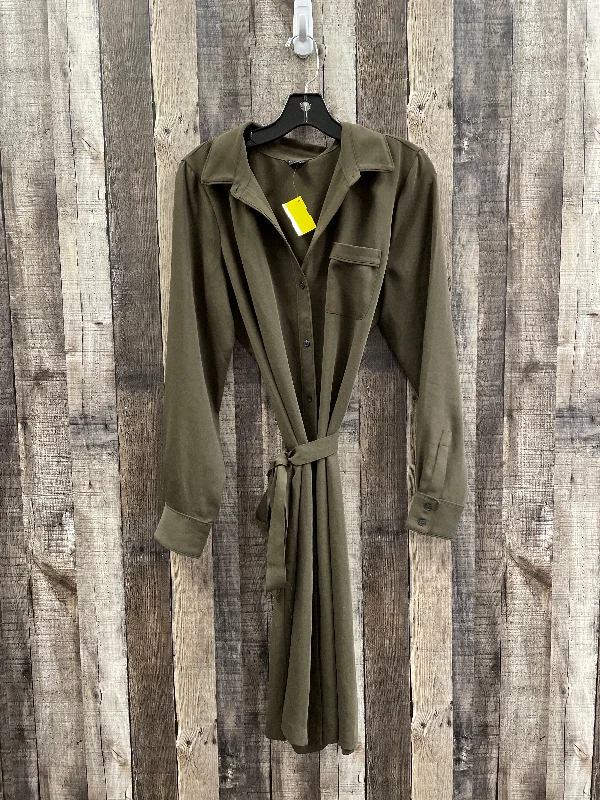 Dress Casual Midi By Ann Taylor In Green, Size: L Comfortable Draped Midi Dress