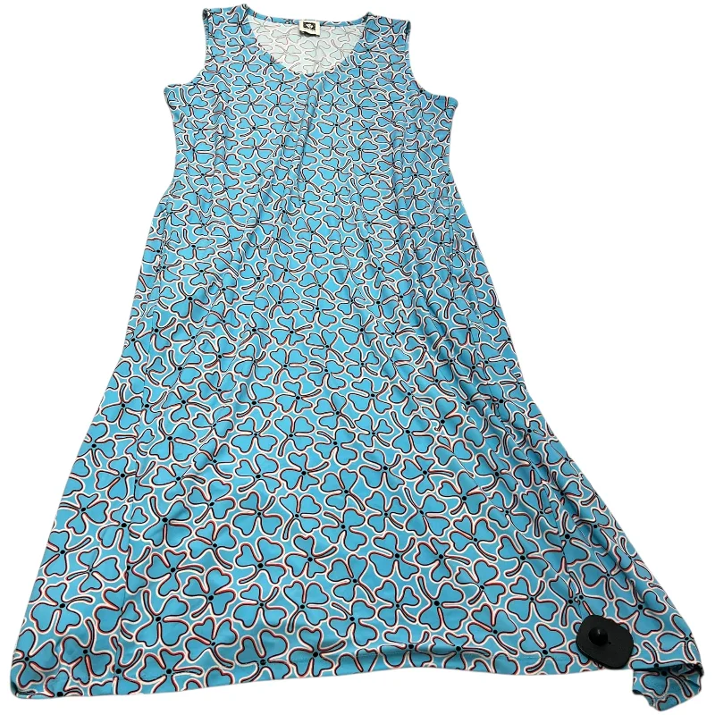 Dress Casual Midi By Anne Klein In Blue, Size: Xs Stylish Color Block Midi Dress
