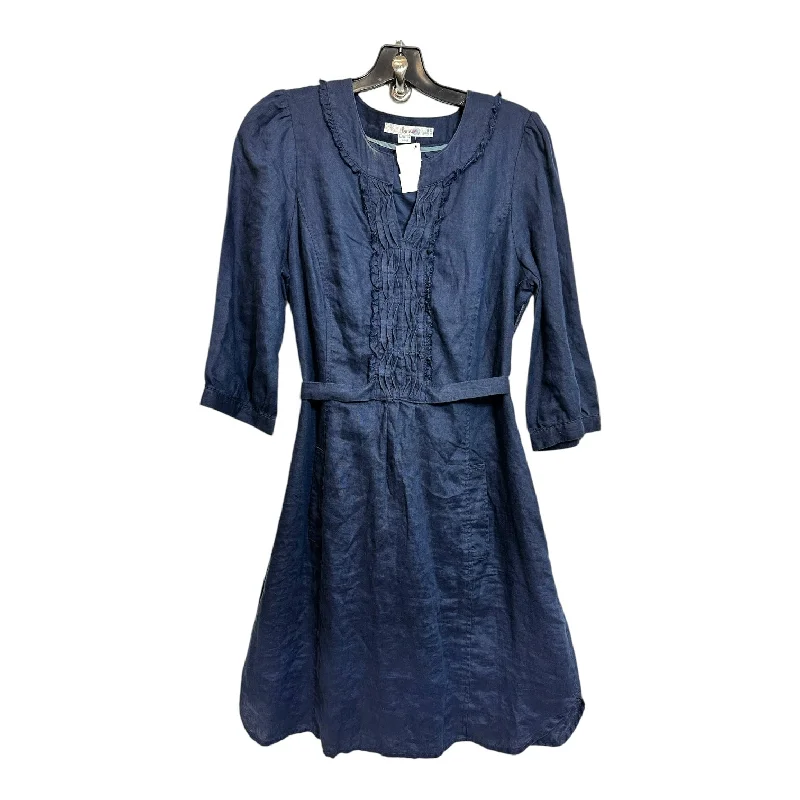 Dress Casual Midi By Boden In Navy, Size: 10 Elegant Satin Slip Midi Dress