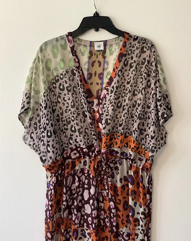 Dress Casual Midi By Cabi In Multi-colored, Size: L Stylish Tiered Midi Dress