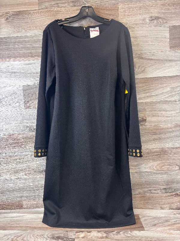 Dress Casual Midi By Carmen By Carmen Marc Valvo In Black & Gold, Size: L Fashionable Polka Dot Midi Dress