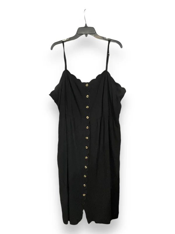 Dress Casual Midi By City Chic In Black, Size: Xl Comfortable Lace-Up Midi Dress